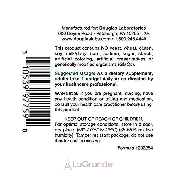 Douglas Laboratories Lecithin 1200 mg ������� ������������ ��� ������������ �� ��������� ���� �� �����������, 1200 ��