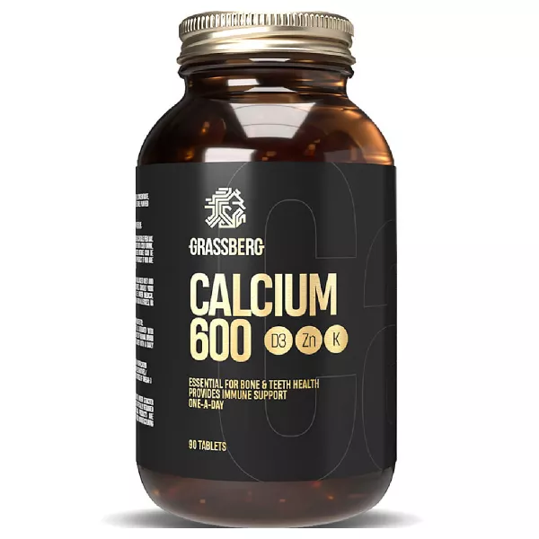 Grassberg Calcium 600 + D3+ Zn+ K ������� 600 + D3 + ���� � ��������� �