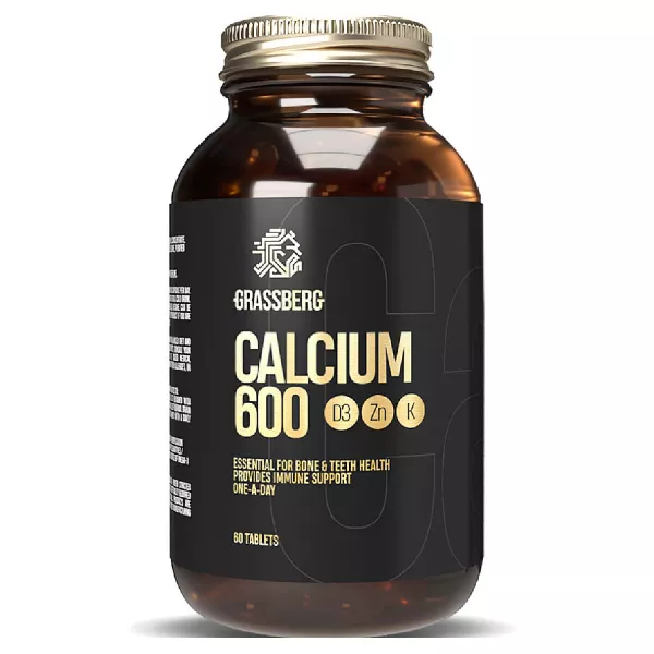 Grassberg Calcium 600 + D3+ Zn+ K ������� 600 + D3 + ���� � ��������� �