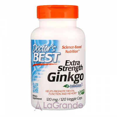 Doctor's Best, Extra Strength Ginkgo, 120 mg,120 Veggie Caps    ó 120 