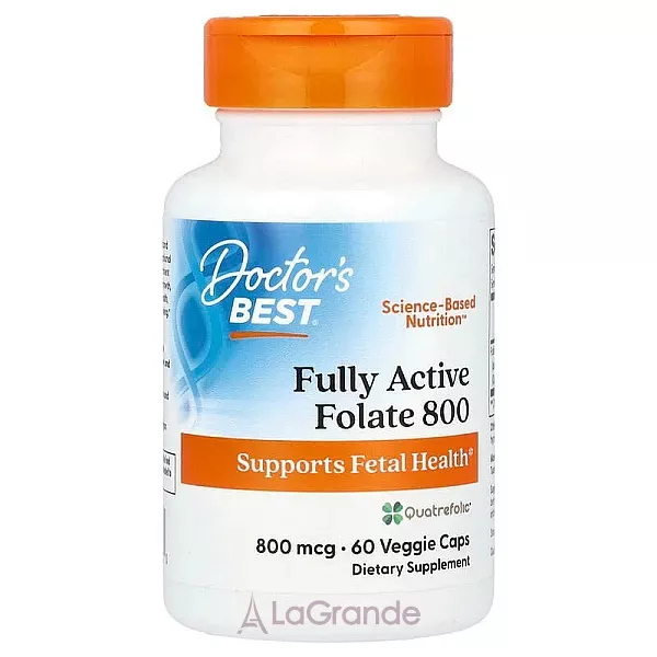 Doctor's Best Fully Active Folate 800 mcg ����� (Active folate) ��� �������, �������-������� �������, �������������, �������� �� ��������