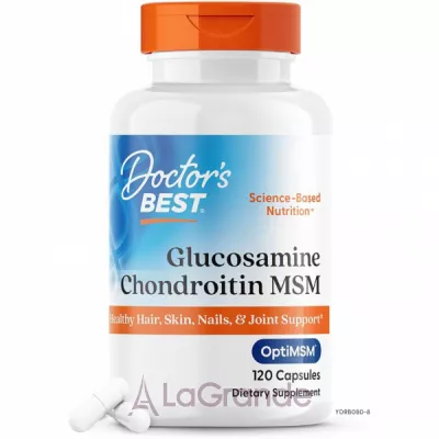 Doctor's Best, Glucosamine Chondroitin MSM with OptiMSM, 120 Veggie Caps ,     OptiMSM, 120  