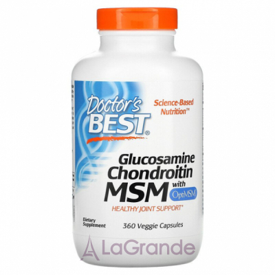 Doctor's Best, Glucosamine Chondroitin MSM with OptiMSM, 360 Veggie Caps ,     OptiMSM, 360  