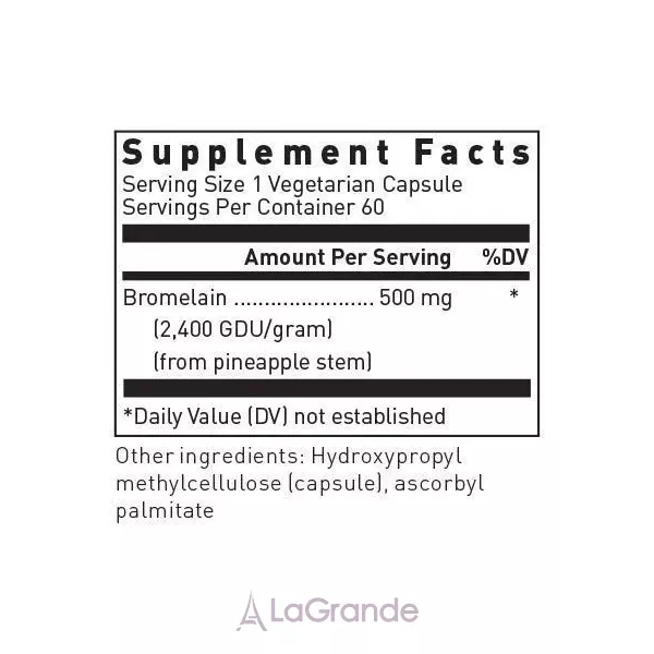 Douglas Laboratories Bromelain 500 mg ��������� 500 �� (�������� �������-�'����� �������)