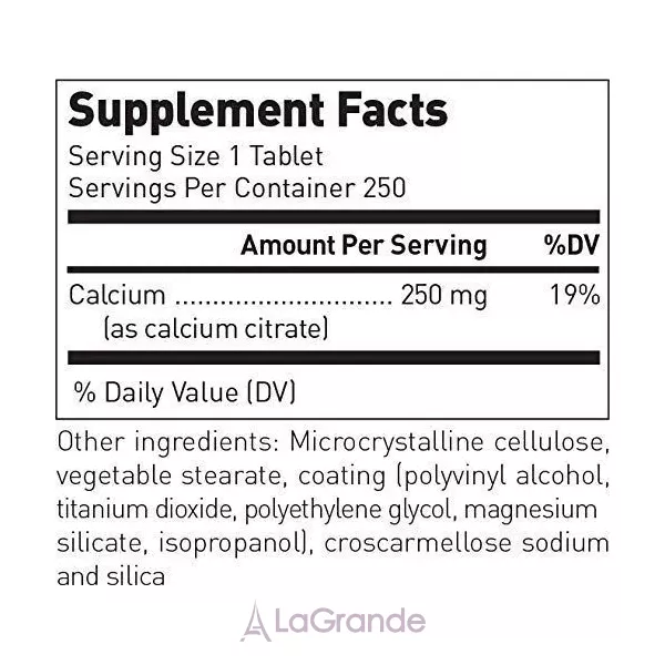 Douglas Laboratories Calcium Citrate ������� ������ 250 �� (��� �������� ������ �� ��������� ����� �� ����)