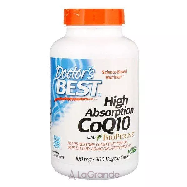 Doctor's Best High Absorption CoQ10 with BioPerine, 100 mg ������� Q10 � ���������� ������� ����� ��� ������ ����� �� ���������� ����㳿 � �������