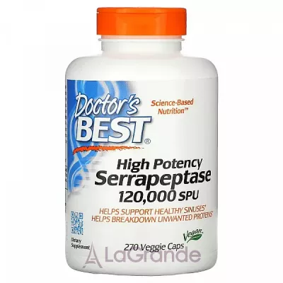 Doctor's Best High Potency Serrapeptase    , 120000 SPU