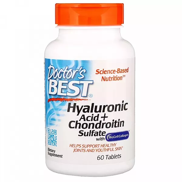 Doctor's Best Hyaluronic Acid + Chondroitin Sulfate with BioCell Collagen ������������ ������� � ��������� ����������� � ���������� ��� ����, �������� � ������