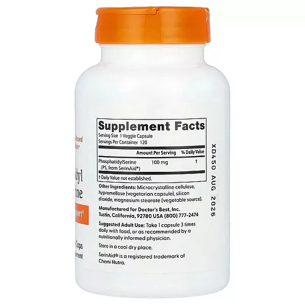 Doctor's Best Phosphatidylserine with SerinAid 100 mg ��������������� ���������� �������� ������������