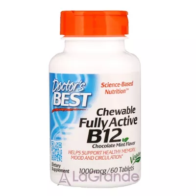 Doctor's Best, Quick Melt Fully Active B12, 1000 mcg, 60 Tablets ³ 12  1000  60      '