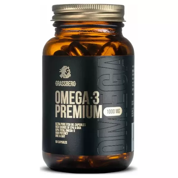 Grassberg Omega-3 Premium 60% 1000 mg �����-3 1000 ��