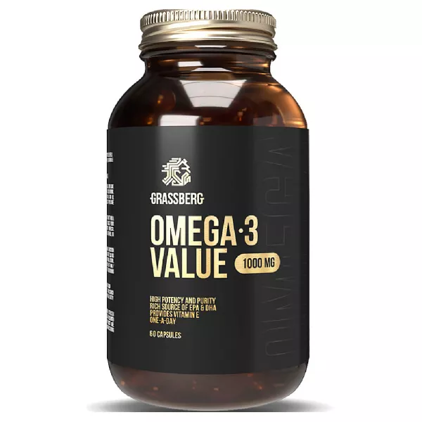 Grassberg Omega-3 Value 30%  1000 mg �����-3 1000 �� � ��������