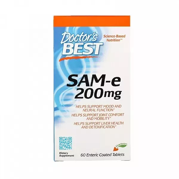 Doctor's Best SAM-e 200 mg ���������������� (SAM-e) ��� ������, ����� � ��������, �������������� ���������