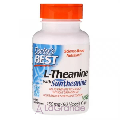 Doctor's Best, Suntheanine L-Theanine, 150 mg, 90 Veggie Caps  (L-Theanine) 150  90 