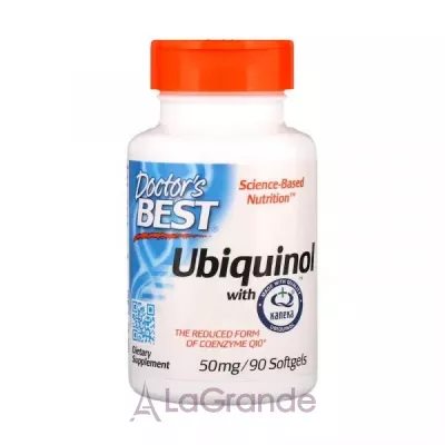 Doctor's Best, Ubiquinol, Featuring Kaneka's QH, 50 mg, 90 Softgels  Q10 (Ubiquinol with Kaneka) 50  90 