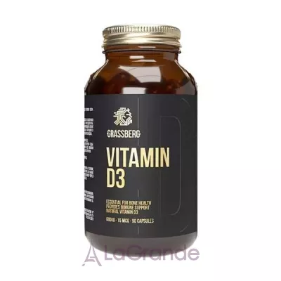 Grassberg Vitamin D3 600 IU 15 mcg  D 15  600   