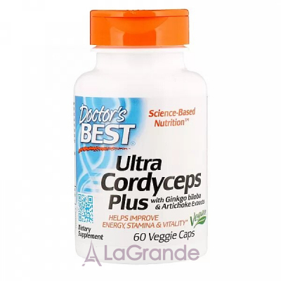 Doctor's Best, Ultra Cordyceps Plus, 60 Veggie Caps    (Ultra Cordyceps Plus) 750  60 