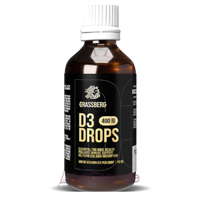 Grassberg Vitamin D3 Drops 10mcg ( 400 IU ) ³ D3 10  (400 ) 