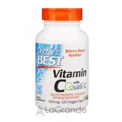 Doctor's Best, Vitamin C, Featuring Qauli-C, 500 mg, 120 Veggie Caps   (Vitamin C) 500  120 