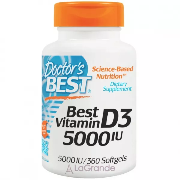 Doctor's Best Vitamin D3 5000 IU ³���� D3 ������������������� 䳿