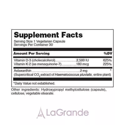 Douglas Laboratories K2-D3 With Astaxanthin ³ 2  3   ( , -'   )