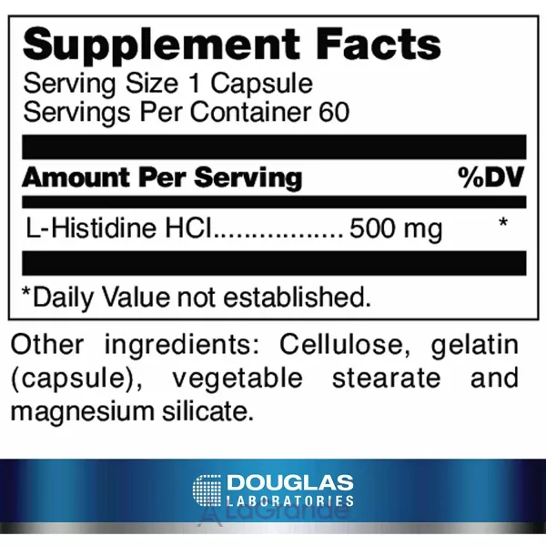 Douglas Laboratories L-Histidine L-������� (�������� �������, ����� �� ������'� �����)