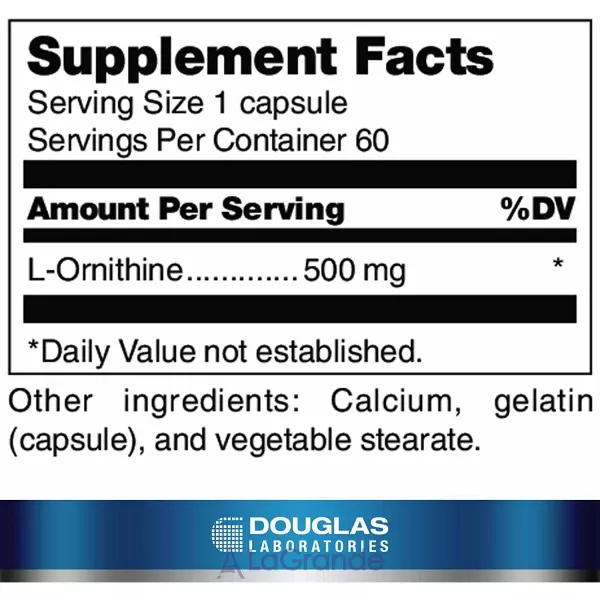 Douglas Laboratories L-Ornithine L-������� 500 �� (��� ������� ���, �������� �������� � ������ ���)