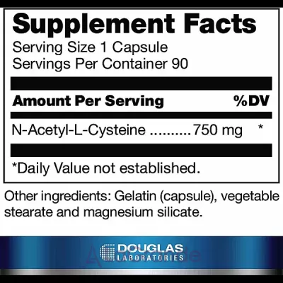 Douglas Laboratories N-Acetyl-L-Cysteine 750 mg N--L- 750 