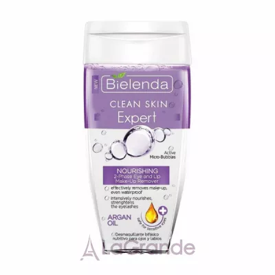 Bielenda Clean Skin Expert Argan Oil Nourishing Eye & Lip Make-Up Remover          