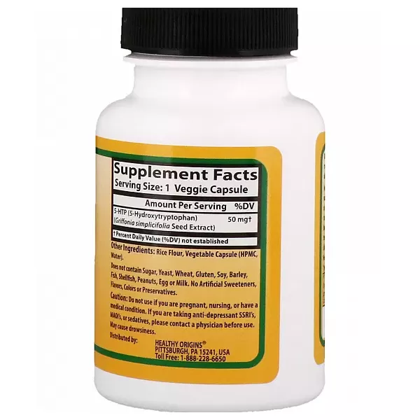 Healthy Origins 5-HTP 50 mg 5-ó��������������� 50 �� � ��������