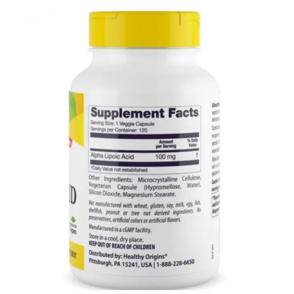 Healthy Origins Alpha Lipoic Acid 100 mg �����-����� ������� 100 �� � ��������