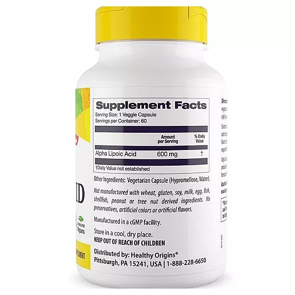 Healthy Origins Alpha Lipoic Acid 600 mg �����-����� ������� 600 �� � ��������