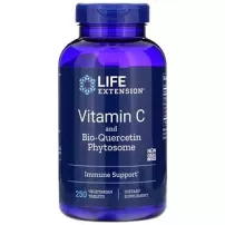 Life Extension Vitamin C and Bio-Quercetin Phytosome ������� � + ���-���������, 1000 ��/15 ��