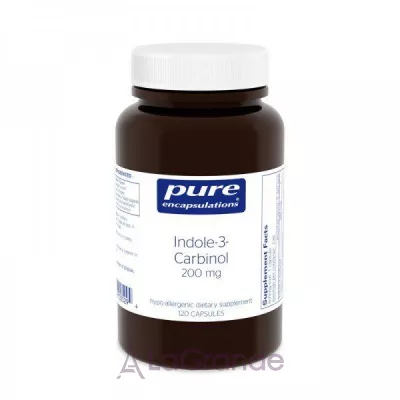 Indole-3-Carbinol, Pure Encapsulations, 200 mg, 120 caps -3- Indole-3-Carbinol 200  120 