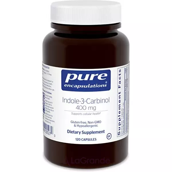 Indole-3-Carbinol, Pure Encapsulations, 400 mg, 120 caps �����-3-�������� (Indole-3-Carbinol) 400 �� 120 ������