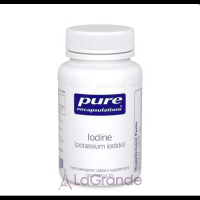 Iodine (potassium iodide), Pure Encapsulations, 200 mg,  120 caps  ( ) (Iodine potassium iodide) 225  120 