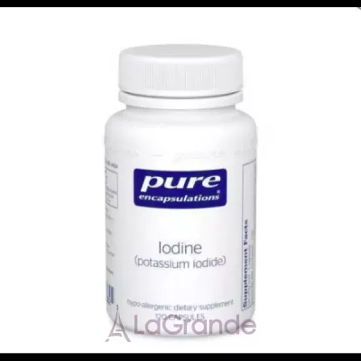 Iodine (potassium iodide), Pure Encapsulations, 200 mg,  120 caps  ( ) (Iodine potassium iodide) 225  120 