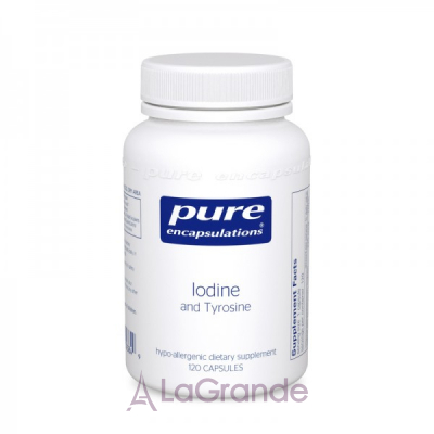 Iodine & Tyrosine, Pure Encapsulations, 120 caps    (Iodine&Tyrosine) 225 /500  120 