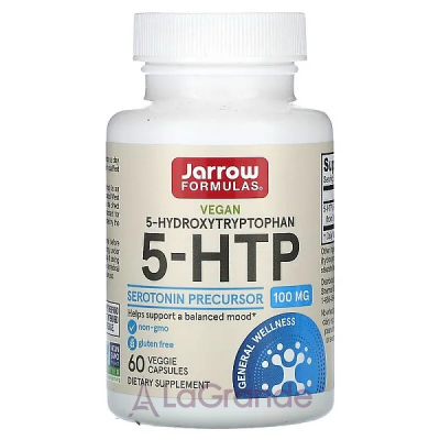 Jarrow Formulas, 5-HTP, 100 mg, 60 Veggie Caps 5- L- (5-) 100  60 