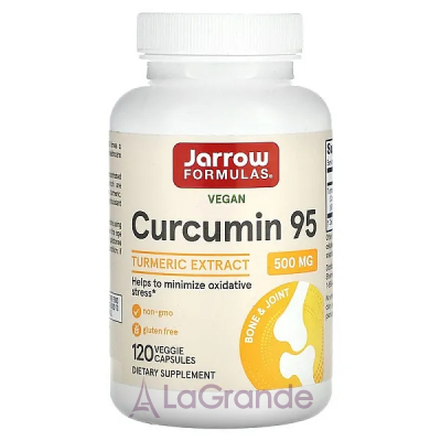 Jarrow Formulas, Curcumin 95, 500 mg, 120 Veggie Caps  (Curcumin) 500  120 