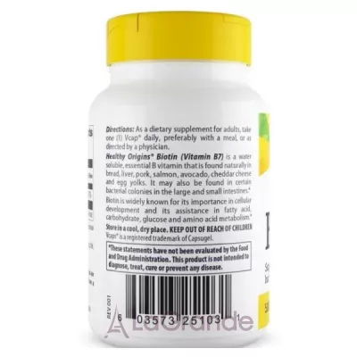 Healthy Origins Biotin 5000 mcg  5000   