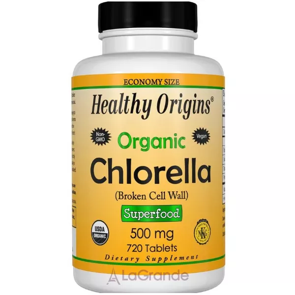 Healthy Origins Organic Chlorella 500 mg �������� 500 �� � ���������