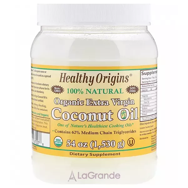 Healthy Origins Organic Extra Virgin Coconut Oil ��������� ����� ���������� �������� ���