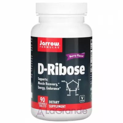 Jarrow Formulas, D-Ribose, Berry Flavor, 90 Tablets - (D-Ribose) 1000  90    