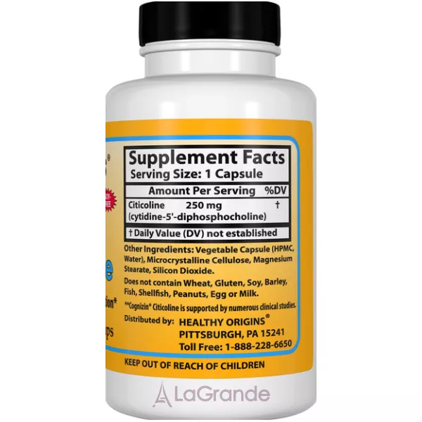 Healthy Origins Cognizin Citicoline 250 mg �������� ���������� 250 �� � ������� ��������