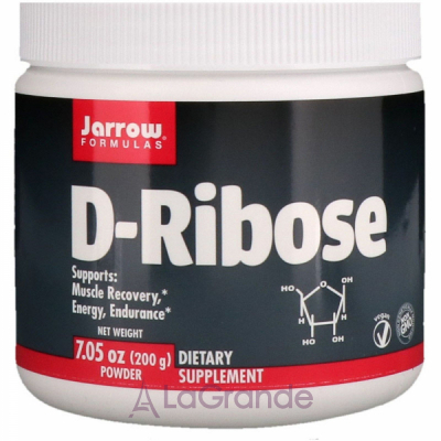 Jarrow Formulas, D-Ribose, Powder, 7.05 oz (200 g)   (D-Ribose) 2000  200 