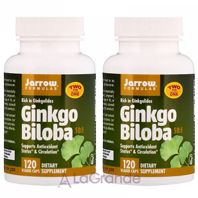 Jarrow Formulas Ginkgo Biloba 50:1, 2 Bottles ó  (Ginkgo Biloba 50:1)    