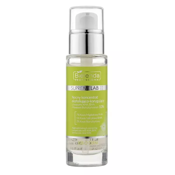 Bielenda Professional Supremelab Night Exfoliating & Correcting Concentrate AHA BHA And Succinic Acid 10% ������ �������������� � �������������� ���������� ��� ����