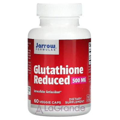 Jarrow Formulas, Glutathione Reduced, 500 mg, 60 Veggie Caps   (Glutathione Reduced) 500  60 