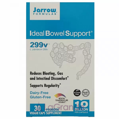 Jarrow Formulas, Ideal Bowel Support, 10 Billion, 30 Veggie Caps     (Ideal Bowel Support 299v) 10   30 